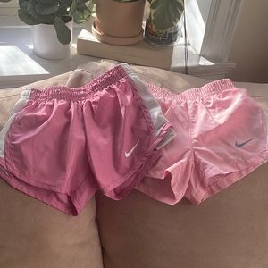 Two 2T Pink Nike Shorts - Used in great condition